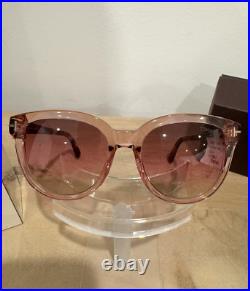 NEW Tom Ford Sunglasses Olivia-02 FT914 72F 54mm Transparent Pink Antique Havana