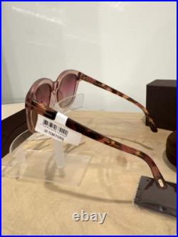 NEW Tom Ford Sunglasses Olivia-02 FT914 72F 54mm Transparent Pink Antique Havana