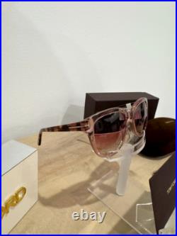 NEW Tom Ford Sunglasses Olivia-02 FT914 72F 54mm Transparent Pink Antique Havana