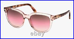 NEW Tom Ford Sunglasses Olivia-02 FT914 72F 54mm Transparent Pink Antique Havana