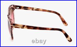 NEW Tom Ford Sunglasses Olivia-02 FT914 72F 54mm Transparent Pink Antique Havana