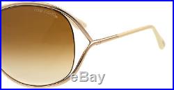 NEW Tom Ford Sunglasses TF 130 MIRANDA Beige Gold 28F TF130 Woman's