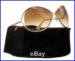 NEW Tom Ford Sunglasses TF 130 MIRANDA Shiny Rose Gold 28F TF130 68mm