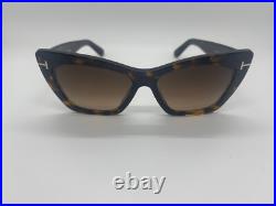 NEW Tom Ford Wyatt TF871 52F Dark Havana Cat Eye Sunglasses 56-15-140mm NO CASE NEW Tom Ford Wyatt TF871 52F Dark Havana Cat Eye Sunglasses 56-15-140mm NO CASE