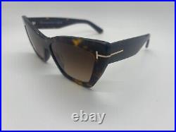 NEW Tom Ford Wyatt TF871 52F Dark Havana Cat Eye Sunglasses 56-15-140mm NO CASE NEW Tom Ford Wyatt TF871 52F Dark Havana Cat Eye Sunglasses 56-15-140mm NO CASE