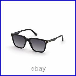NWT TOM FORD Garrett FT0862 01B Shiny Black Grad Smoke 54MM Sunglasses TF 862
