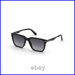 NWT TOM FORD Garrett FT0862 01B Shiny Black Grad Smoke 56MM Sunglasses TF 862