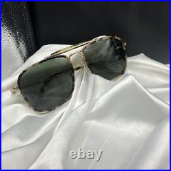 NWT TOM FORD HUCK Brown Tortoise Gold Green Lenses Sunglasses. # IF2677862. Italy