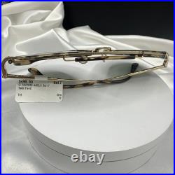NWT TOM FORD HUCK Brown Tortoise Gold Green Lenses Sunglasses. # IF2677862. Italy