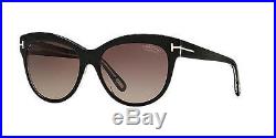 NWT Tom Ford Sunglasses Lily TF 430 05D Polarized Black / Grey 56 mm TF0430 NIB