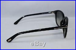 New Authentic TOM FORD KARMEN TF329-01B Shiny Black / Smoke Gradient Sunglasses