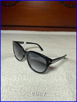 New Authentic TOM FORD Olivia-02 TF914 01B Black Sunglasses Blue Gradient Lenses