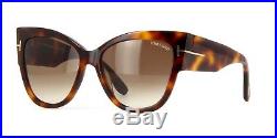 New Authentic! Tom Ford Anoushka TF 371 c 53F Havana Sunglassesw case