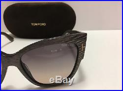 New Authentic Tom Ford Anoushka TF371 38B Dove Gray / Gradient Smoke