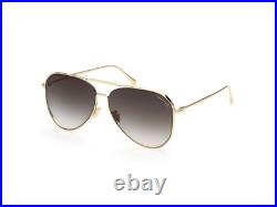New Authentic Tom Ford Charles FT0853/S 30B Aviator Sunglasses