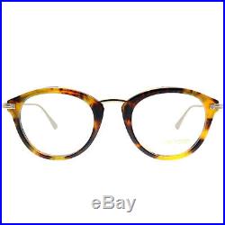 New Authentic Tom Ford FT 5497 055 Light Havana Plastic Oval Eyeglasses 48mm