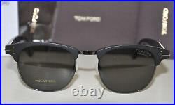 New Authentic Tom Ford Laurent-02 TF 0623 02D Sunglasses Matte Black Polarized