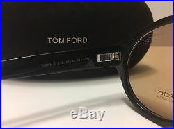 New Authentic Tom Ford Tom N. 8 63E Private Collection Black Horn Sunglasses