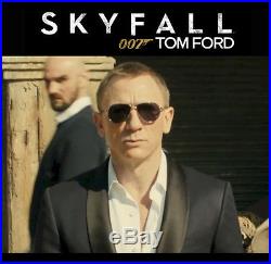 New JAMES BOND 007 SKYFALL Blue Gold TOM FORD Marko Aviator Sunglasses TF144 28W