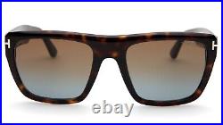 New TOM FORD Alberto TF1077 ECO 52F Havana Sunglasses 55-20-145mm Italy