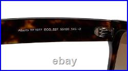 New TOM FORD Alberto TF1077 ECO 52F Havana Sunglasses 55-20-145mm Italy