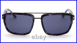 New TOM FORD Anders TF 780 55V Blue Havana Sunglasses 58-17-140mm Italy