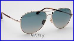 New TOM FORD Clark TF 823 28P Gold Sunglasses 59-14-140mm Italy