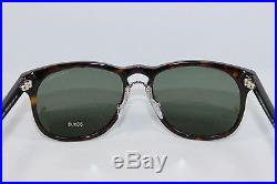 New TOM FORD FRANKLIN TF346-56N Dark Havana Silver / Green Solid Sunglasses