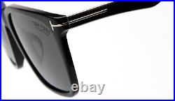 New TOM FORD Garrett TF 862-F 01D Black Sunglasses 56-17-145mm Italy Polarized