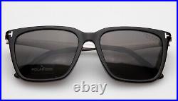 New TOM FORD Garrett TF 862-F 01D Black Sunglasses 56-17-145mm Italy Polarized