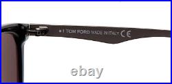 New TOM FORD Garrett TF 862-F 01D Black Sunglasses 56-17-145mm Italy Polarized