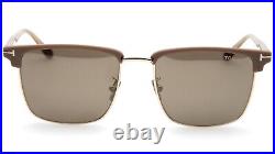 New TOM FORD Hudson-02 TF997-H 52L Pale Gold Sunglasses 55-18-145mm Italy