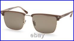 New TOM FORD Hudson-02 TF997-H 52L Pale Gold Sunglasses 55-18-145mm Italy