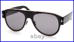 New TOM FORD Lyle-02 TF1074 01C Black Sunglasses 58-18-145mm B50mm Italy