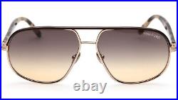 New TOM FORD Maxwell TF1019 28F Gold Brown Sunglasses 59-13-140mm B48mm Italy