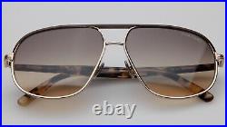 New TOM FORD Maxwell TF1019 28F Gold Brown Sunglasses 59-13-140mm B48mm Italy