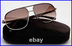 New TOM FORD Maxwell TF1019 30F Gold Havana Sunglasses 59-13-140mm B48mm Italy