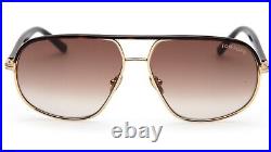 New TOM FORD Maxwell TF1019 30F Gold Havana Sunglasses 59-13-140mm B48mm Italy