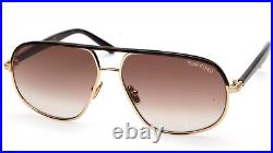 New TOM FORD Maxwell TF1019 30F Gold Havana Sunglasses 59-13-140mm B48mm Italy