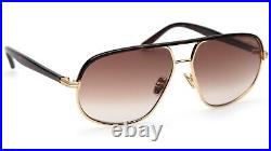 New TOM FORD Maxwell TF1019 30F Gold Havana Sunglasses 59-13-140mm B48mm Italy