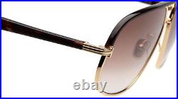 New TOM FORD Maxwell TF1019 30F Gold Havana Sunglasses 59-13-140mm B48mm Italy