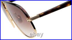 New TOM FORD Maxwell TF1019 30F Gold Havana Sunglasses 59-13-140mm B48mm Italy