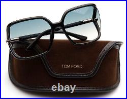 New TOM FORD Solange-02 TF 1089 01P Black Sunglasses 60-17-120mm B54mm Italy