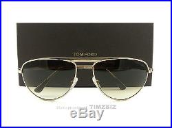 New TOM FORD Sunglasses TF207 William 28F Gold Brown FT0207/S Authentic