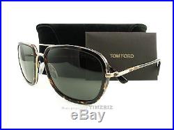 New TOM FORD Sunglasses TF340 Riccardo 28N Tortoise Gold FT0340/S Authentic