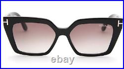 New TOM FORD Winona TF 1030 ECO 01Z Black Sunglasses 53-15-140mm B42mm Italy