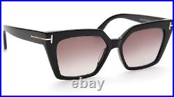 New TOM FORD Winona TF 1030 ECO 01Z Black Sunglasses 53-15-140mm B42mm Italy