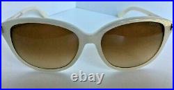 New Tom Ford 57mm White Oversized Women's Sunglasses