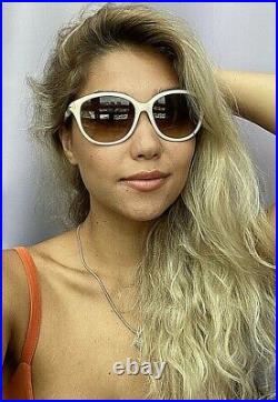New Tom Ford 57mm White Oversized Women's Sunglasses