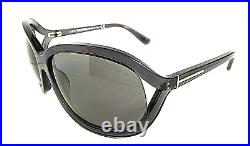 New Tom Ford 61mm Gray Women's Oversized Sunglasses Italy T2